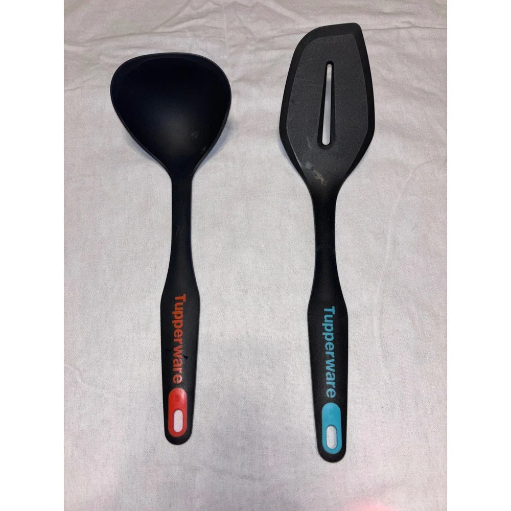 Tupperware 2-Piece Kitchen Utensil Set Ladle & Slotted Spatula